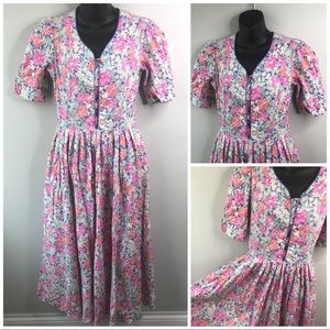 Vtg 80’s Laura Ashley cottagecore garden dress